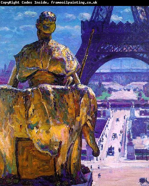 Louis Welden Hawkins The Eiffel Tower as seen from The Trocadero